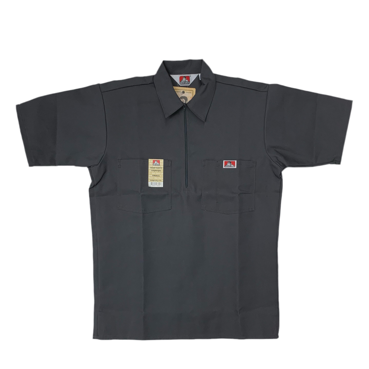 BEN DAVIS HALF ZIP SHORT SLEEVE