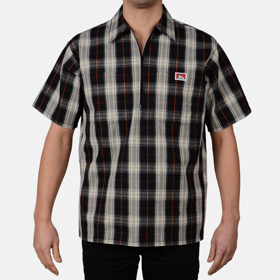 BEN DAVIS HALF ZIP SHORT SLEEVE