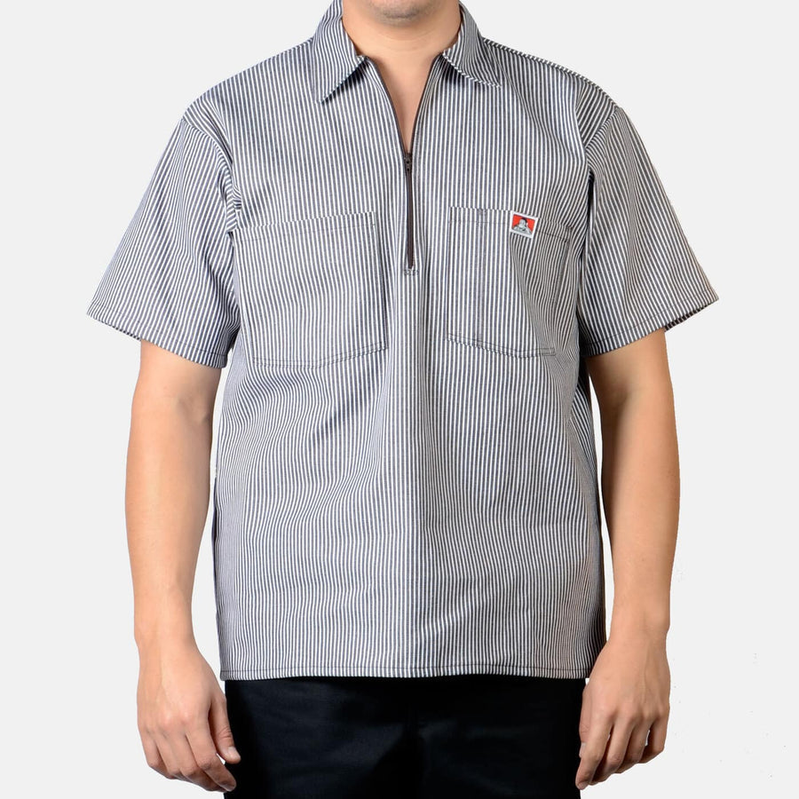 BEN DAVIS HALF ZIP SHORT SLEEVE