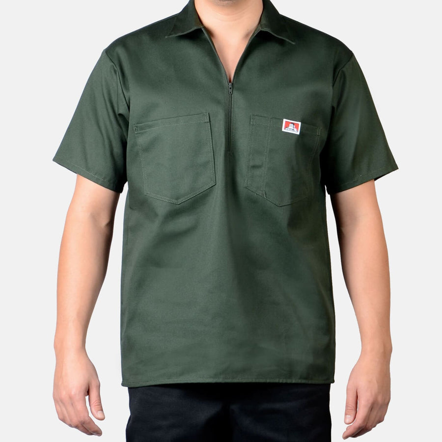 BEN DAVIS HALF ZIP SHORT SLEEVE