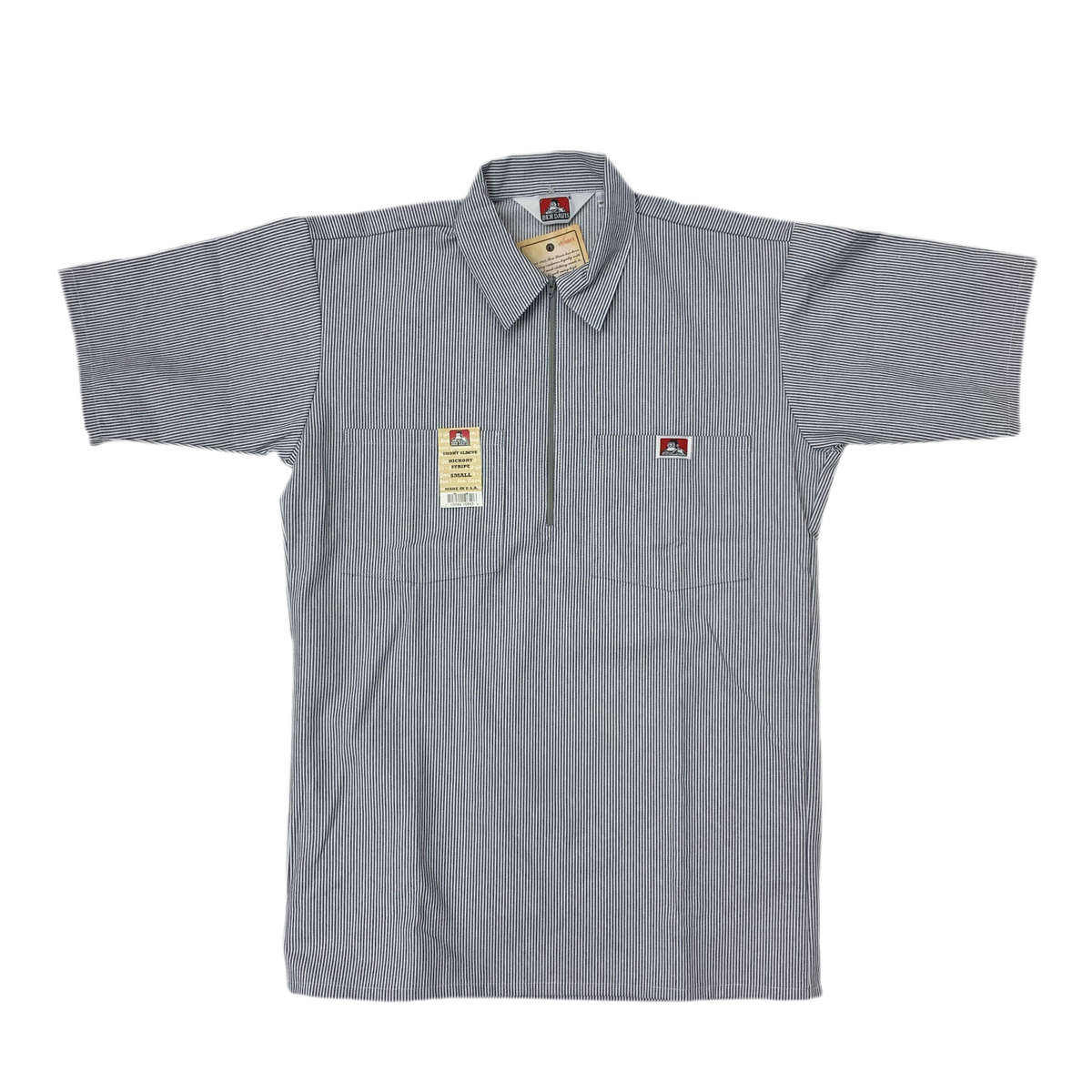 BEN DAVIS HALF ZIP SHORT SLEEVE