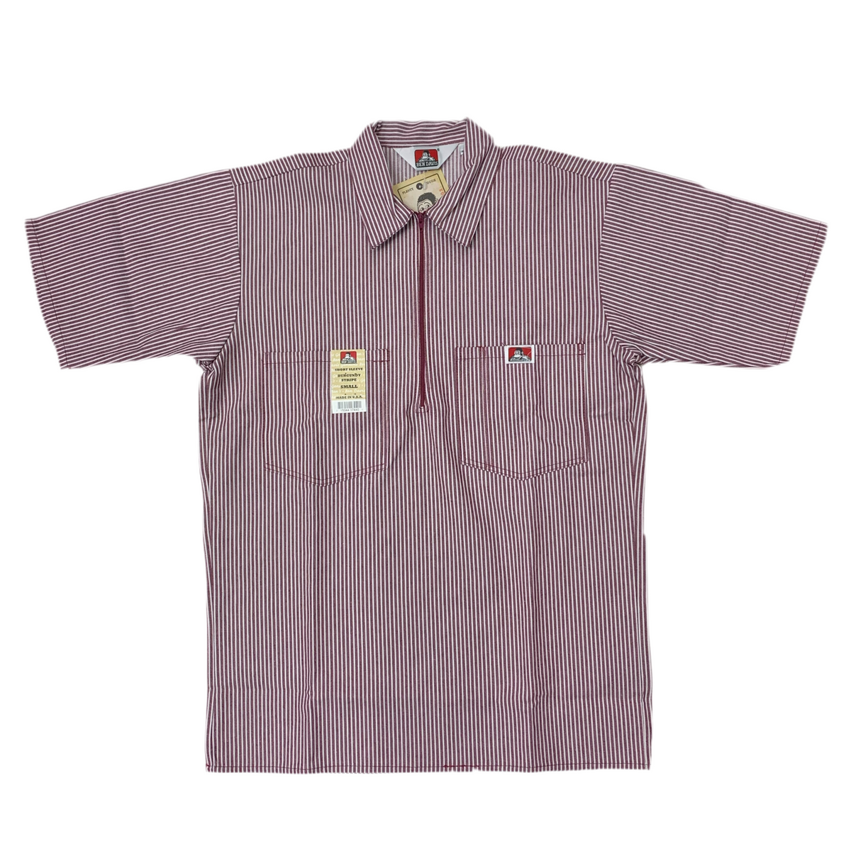 BEN DAVIS HALF ZIP SHORT SLEEVE