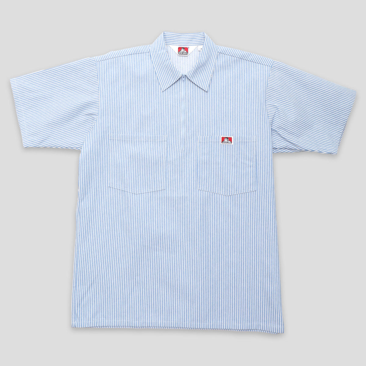 BEN DAVIS HALF ZIP SHORT SLEEVE