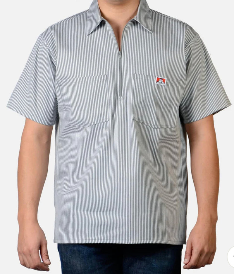 BEN DAVIS HALF ZIP SHORT SLEEVE