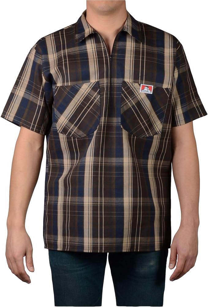 BEN DAVIS HALF ZIP SHORT SLEEVE