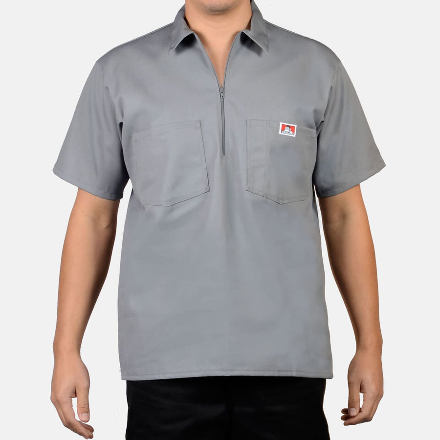 BEN DAVIS HALF ZIP SHORT SLEEVE