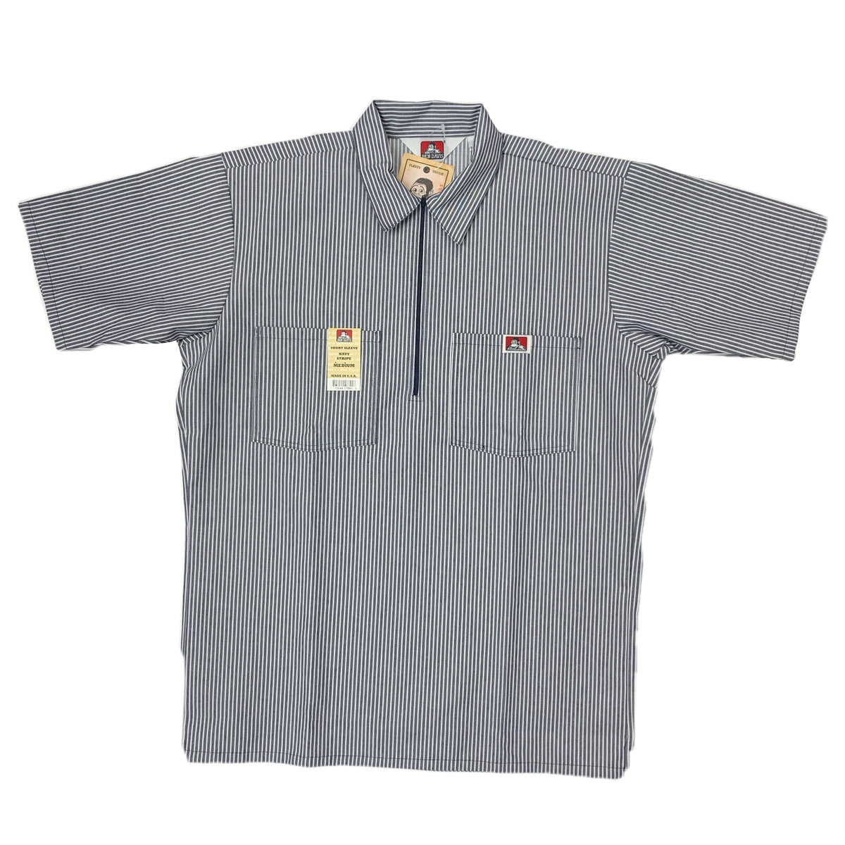 BEN DAVIS HALF ZIP SHORT SLEEVE