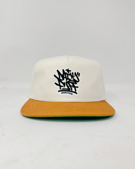 DPLA PREMIUM 5 PANEL SNAPBACK | CREAM/COPPER