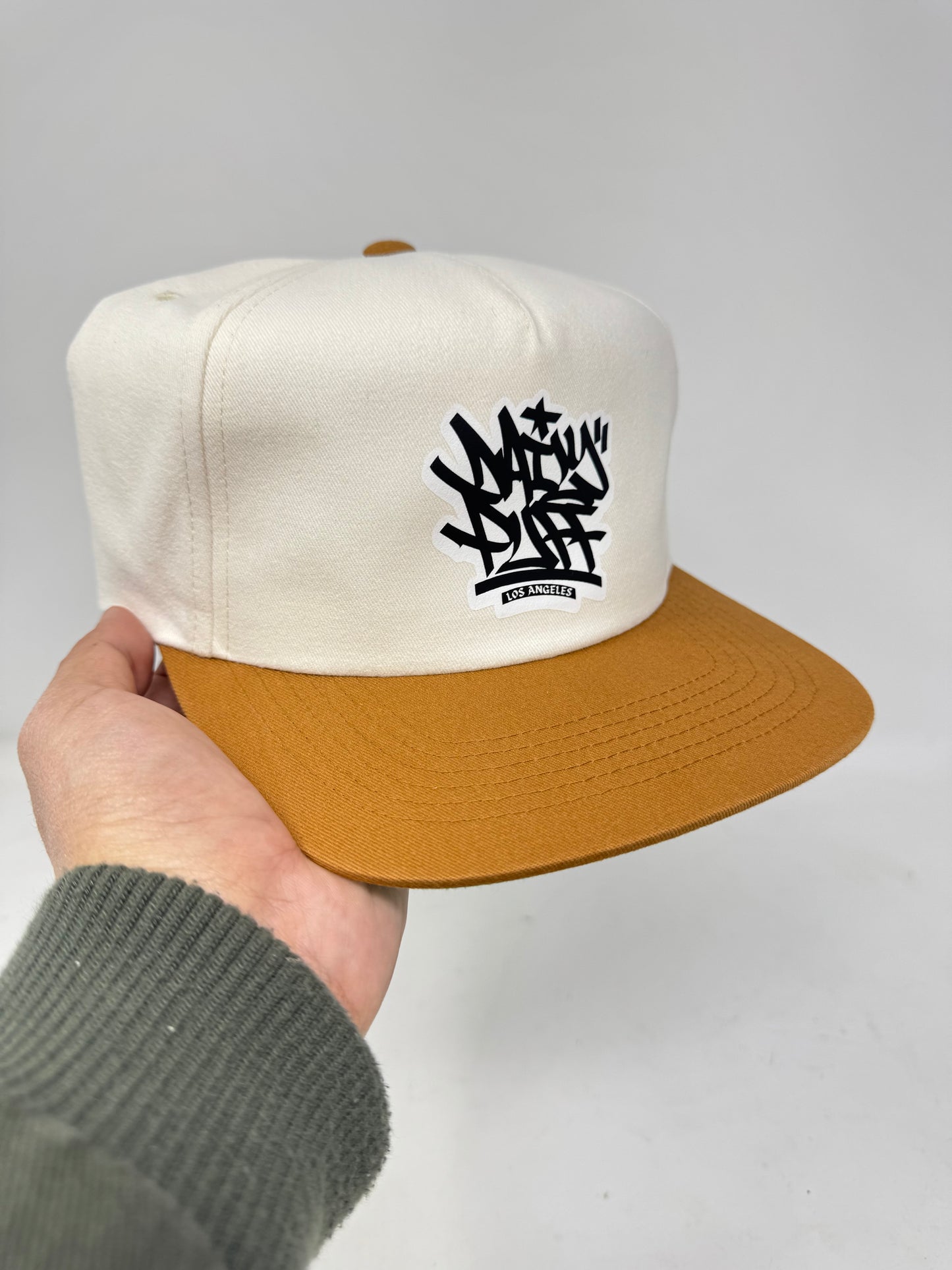 DPLA PREMIUM 5 PANEL SNAPBACK | CREAM/COPPER
