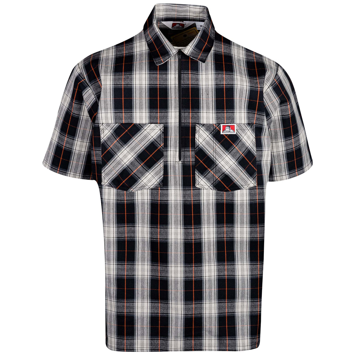 BEN DAVIS HALF ZIP SHORT SLEEVE