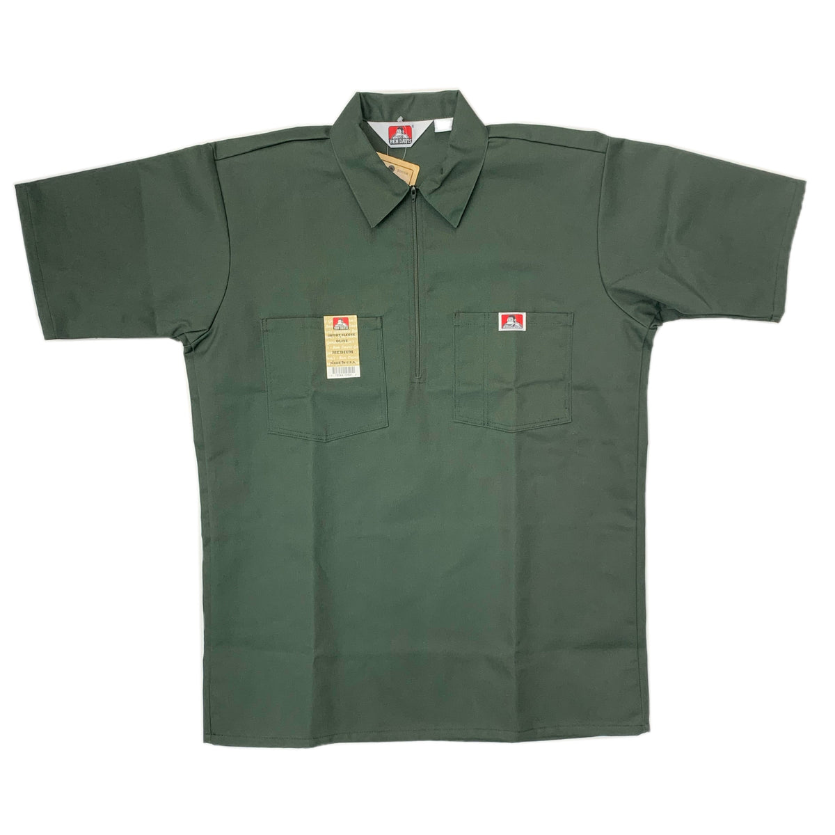 BEN DAVIS HALF ZIP SHORT SLEEVE