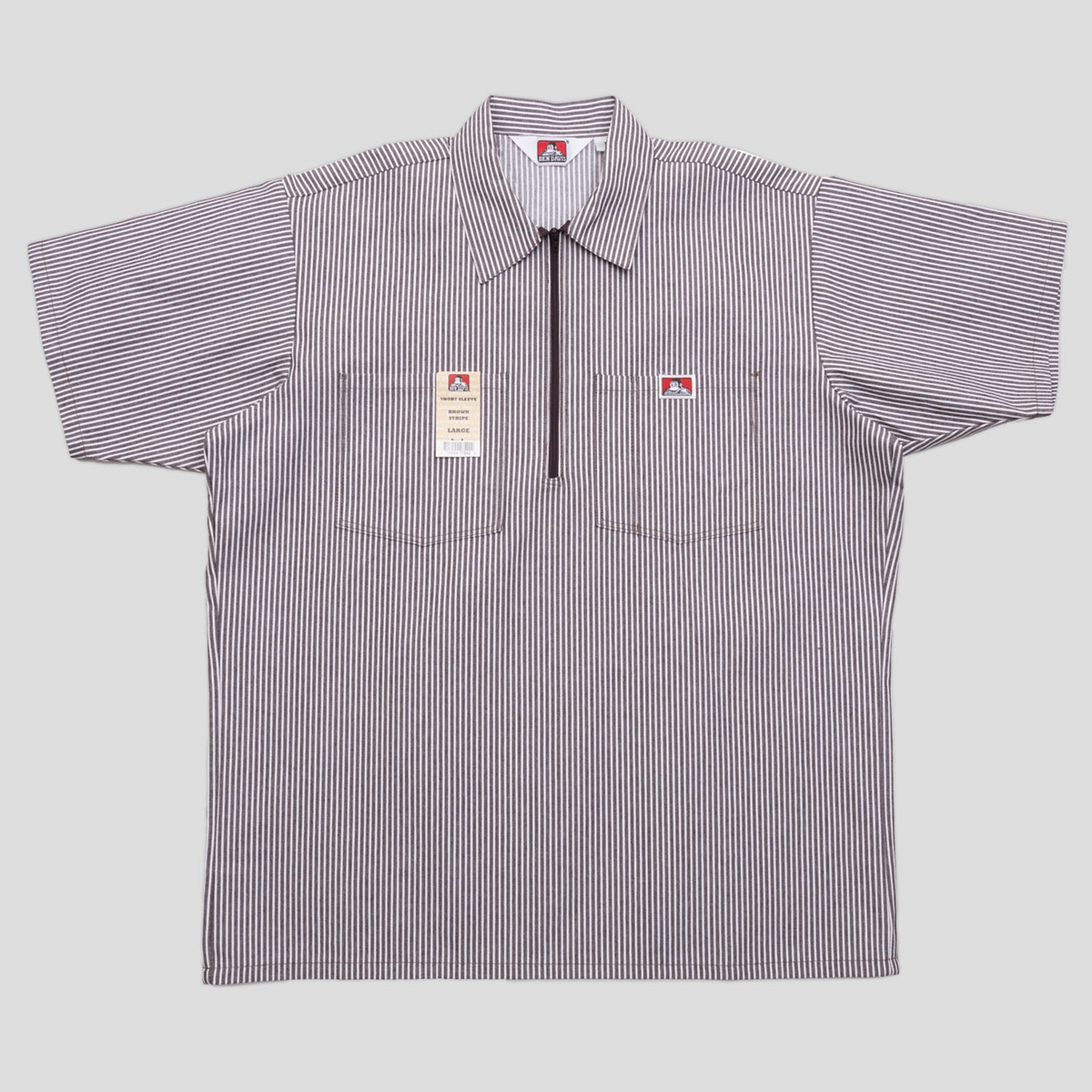 BEN DAVIS HALF ZIP SHORT SLEEVE