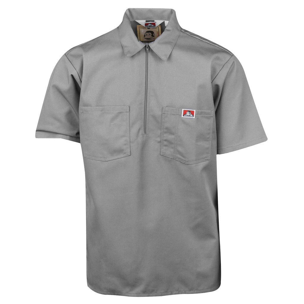 BEN DAVIS HALF ZIP SHORT SLEEVE