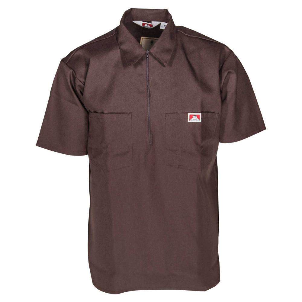 BEN DAVIS HALF ZIP SHORT SLEEVE